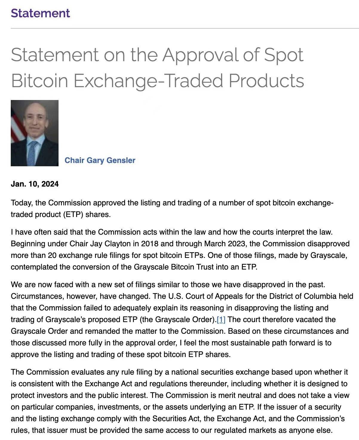 美当局批准现货比特币ETF，BTC不涨反跌？SEC的担忧被完全解决了吗？_https://www.jubaopay.com_区块链_第5张